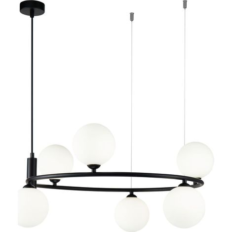 Lampada pendente Modern in Metallo Ring Nero (1/3)
