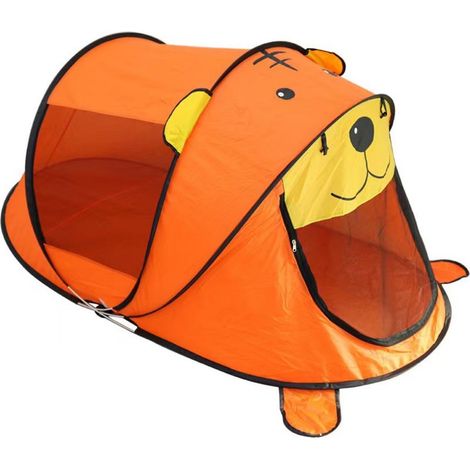 Cabane Enfant Pop-Up Portable, Tigre Tente de Jeux Pliable pour Chambre, Jardin et Camping (1/4)