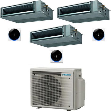 Climatizzatore GARANZIA ITALIA Daikin Canalizzabile a Media Prevalenza Serie FBA-A9 R32 Trial Split Inverter 12000 + 12000 + 12000 BTU con U.E. 3MXM68A9 Classe A+++/A++