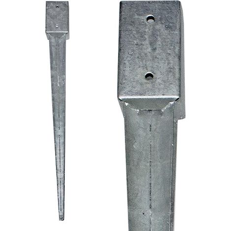 Einschlaghülsen Bodenhülse Bodenanker 750 - 900 mm Vierkant feuerverzinkt 81 x 81 mm / 900 mm