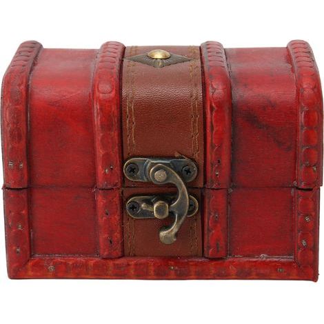 Boîte de rangement en bois Vintage, Type ouvert à rabat, étui à bijoux, décor de bureau pour boucles d'oreilles et pièces de monnaie, petites (1/5)