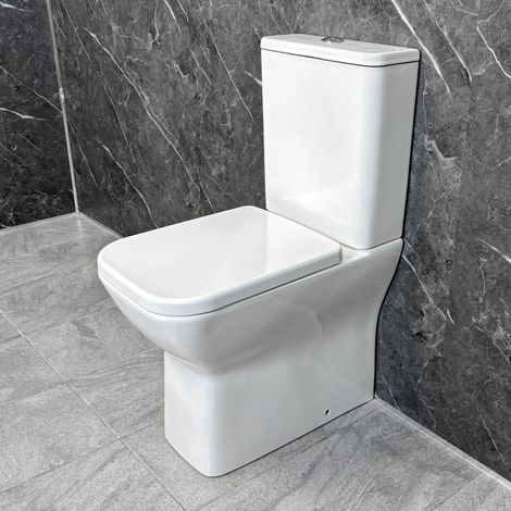 Meghana Comfort Height Rimless Toilet Extra Tall Inc Seat Short Projection (1/5)