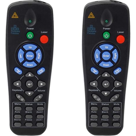 Lot de 2 de rechange télécommande Adapté pour Vivitek Projector D-935 VX D825MS D825MX D5000V télécommande (1/5)