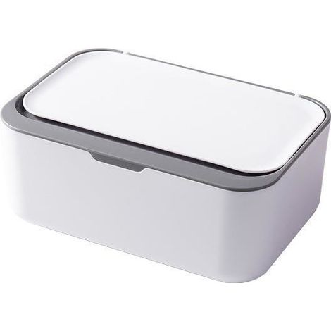Boîte de rangement pour lingettes portable, couvercle et distributeur grande capacité, idéal pour la maison, le bureau et les voyages, anti-poussière et facile à nettoyer. (1/5)