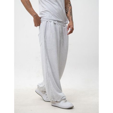Jigga Wear Pure Pantaloni della tuta larghi da uomo grigi L (1/5)
