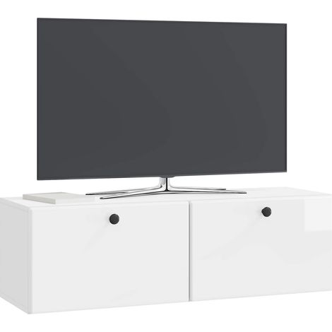 Maison Exclusive - Mobile Porta TV da Muro 98 x 31 x 30 cm Bianco Lucido