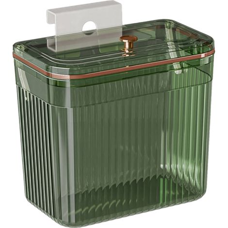 1 Poubelle murale avec couvercle, fixation facile, design élégant, pour cuisine, salon, salle de bain (1/5)