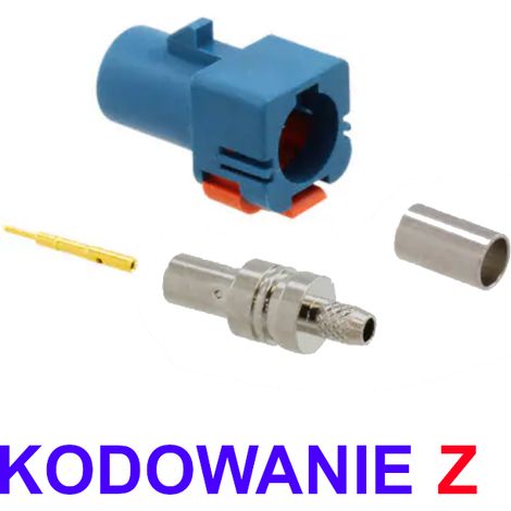 Conector Fakra para cable RG316 c贸digo Z recto Molex