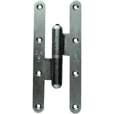 Paumelle PICARDE bouts ronds acier zingué avec bague laiton 160 x 70 mm gauche - TORBEL INDUSTRIE