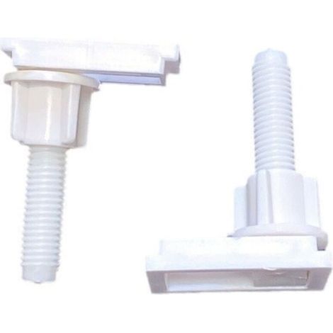2pcs boulons de charnière de siège de Toilette en Plastique Blanc charnière de siège de Toilette vis à écrou fixés pour Le Montage supérieur charnières de siège de Toilette