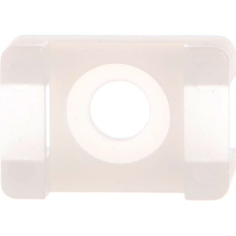 Sattelhalter für Kabelbinder, weiß, 4,8 mm, 9,5 x 15 mm, F = 3,5 mm, BMSB5498E /100 Stück/