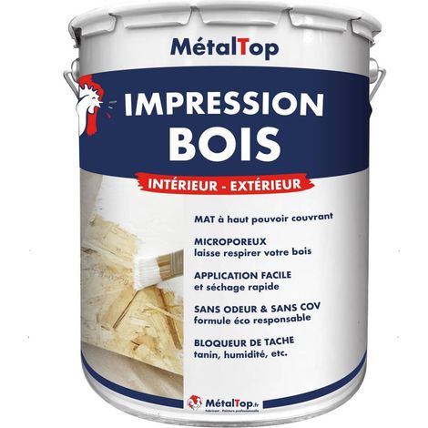Impression Bois - Blanc - 15 L - Métaltop (1/5)