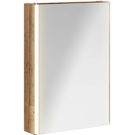 Maison Exclusive - Badezimmerspiegelschrank Altholz 43 x 11,5 x 6