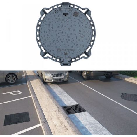 Chiusino a botola tonda per telefonia da esterno D400 diametro 85cm