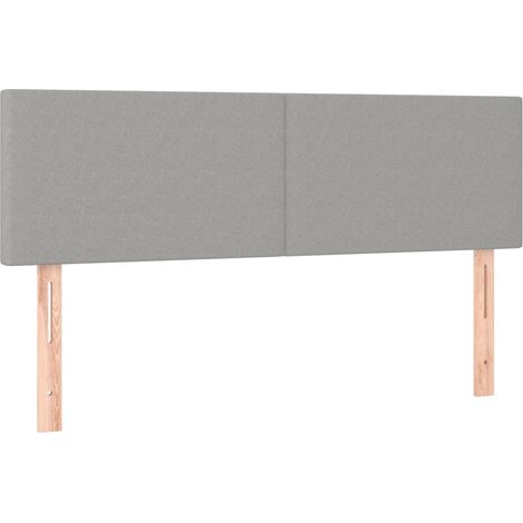 Testiera per dormire accessorio per camera da letto 2 parti 72 x 5 x 78/88 cm tessuto grigio chiaro TDL0206430