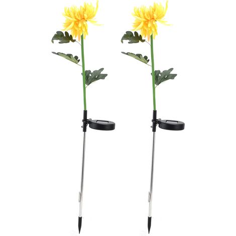 Solarleuchte, 31,5 Zoll LED-Gartenleuchte, regenfeste LED-Gartenleuchte für Terrasse, Garten, Hof (gelb) (1/5)