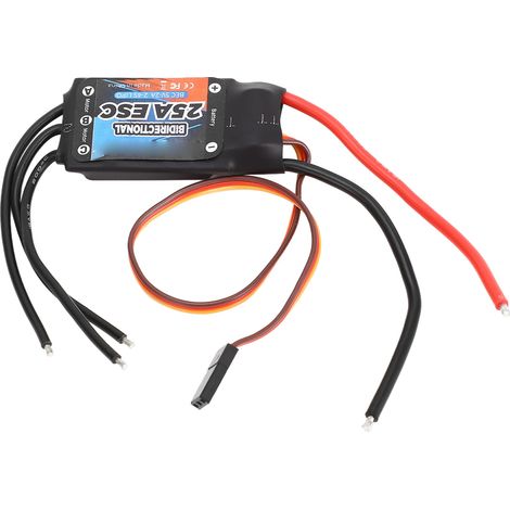 Contrôleur de vitesse électronique (ESC) GTSKYTENRC 25A à deux voies sans balais pour voiture, bateau et hélice sous-marine RC (1/5)