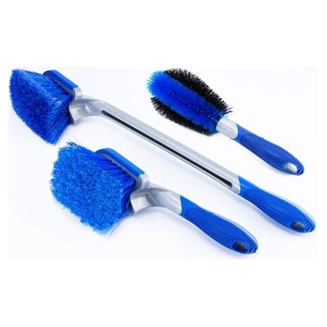 Sollbry Kit de Brosse de Roue de Voiture,Brosse de Nettoyage de Roue Brosse de Nettoyage de Jante,Brosse à Pneu pour Voitures Nettoyage de Jantes de Roue de vélo de Moto (Paquet de 3) (1/5)