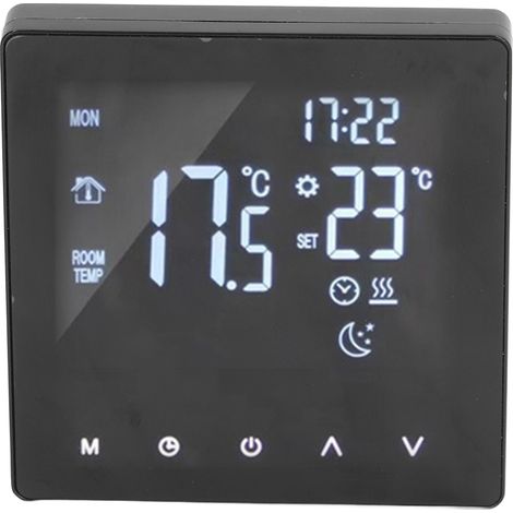 Dual-Display-WLAN-Thermostat für Fußbodenheizung, mit 16A elektrischem Heizband und 3m Kabel, AC 90-240V, intelligente Steuerung über App. (1/5)