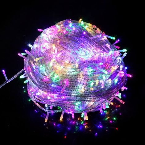 10m 100 LED Märchenhafter Lichtvorhang, Weihnachts-Lichterkette für Innen und Außen, 220V.