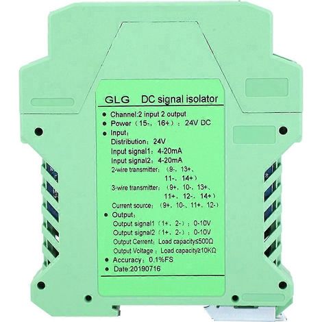 DC-Signalisolator 420mA Modul-Signalisolator Transmitter Conditioner 2 Eingänge 2 Ausgänge 010V (1/4)