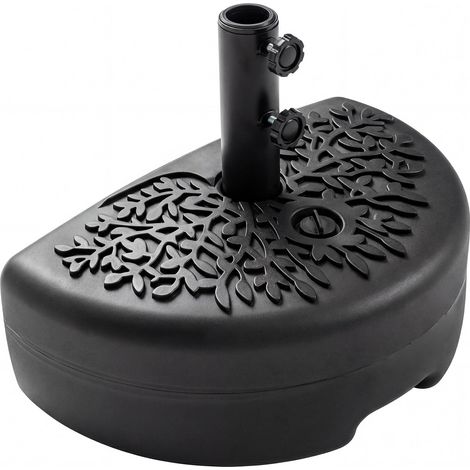 Base per ombrellone semicircolare, riempibile, capacità 17 litri/25 kg