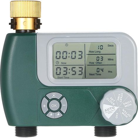 Temporizador de agua Manguera Grifo programable digital Temporizador Control automático Sistema de riego Controlador de riego (1/5)