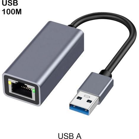 Adaptateur Ethernet (USB 100M), adaptateur convertisseur de réseau filaire RJ45, plug and play. (1/4)