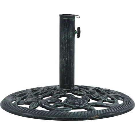 Socle de parasol Vert 9 kg 40cm Fonte (1/5)