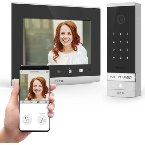 Extel – Visiophone filaire connecté avec digicode intégré – Alimentation 24V – Vision nocturne – Contrôle à distance – 720320 (1/10)