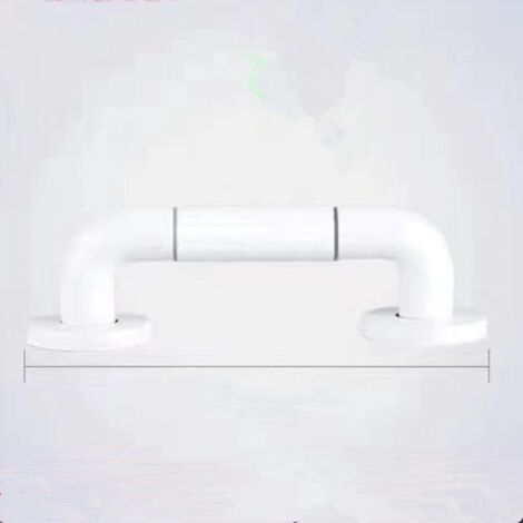 FENOPLASTICA30CM blanc Barre D'appui WC, Barres D'appui de Salle de Bain avec Antidérapante, Poignée de Acier Inox, de Maintien Douche avec Cercles lumineux-avec Bride de Recouvrement (1/5)