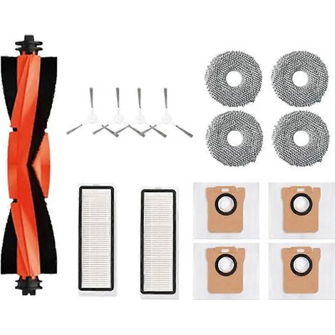 Accessoires pour aspirateur robot Xiaomi X20+ / X20 Plus : sac à poussière, chiffon de nettoyage, brosse principale, filtre HEPA, pièces de rechange (1/5)