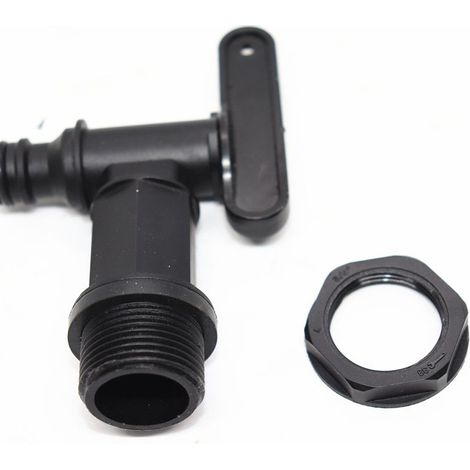 1 Adaptateur de robinet pour cuve IBC, avec interrupteur intégré, pour récupération d'eau de pluie et réservoirs de carburant (1/5)