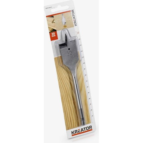 Mèche à Bois Plate Longueur 152 Mm Diamètre 30 Mm - Kreator