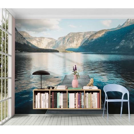 Papier Peint Paysage - Jetée sur Eau Calme - 150 x 250 cm (1/2)