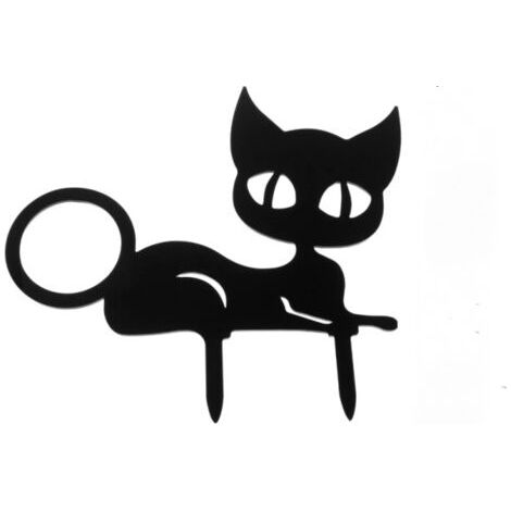 Plug in de chatte sur le ventre, métal de fer creux, jardin extérieur Cour pelouse décoration de jardin (1/5)