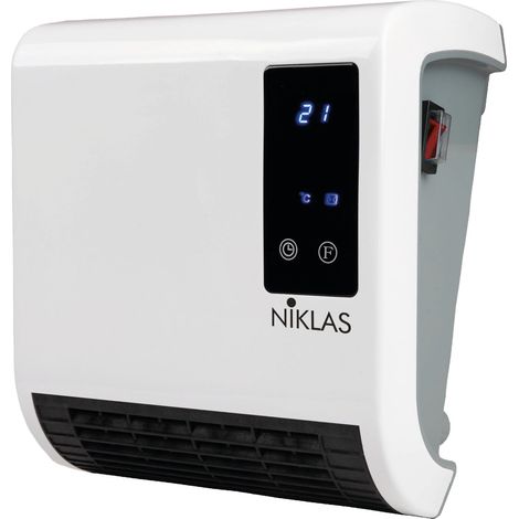 TERMOVENTILATORE STUFA ELETTRICA NIKLAS TRENDY DIGITAL SCALDA BAGNO 26x16xH28 cm (1/8)