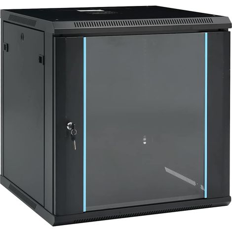 vidaXL Armario de red de pared 12U 19" IP20 600x600x640 mm (1/4)