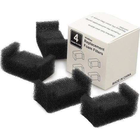 Packung mit 4 Ersatzfiltern für Trinkbrunnen für Haustiere (Katzen und Hunde), hergestellt aus Baumwolle und Aktivkohle. (1/5)