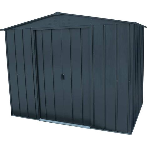 CASETA COBERTIZO METAL JARDIN TOP SHED 8X6 GRIS DURAMAX (1/5)