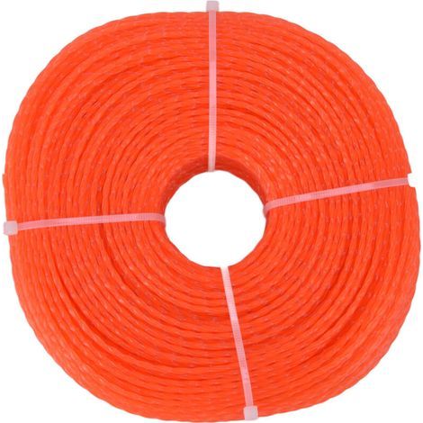 Garden FutureFil de Coupe Tressé Lourd 2,4MM 120M Orange pour Débroussailleuse Compatible avec Husqvarna Ryobi Stihl Accessoires - KZQ (1/5)