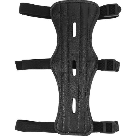 Protège-bras de tir à l'arc en cuir de vachette avec sangle ajustable pour l'entraînement au tir à l'arc et à la chasse (1/5)