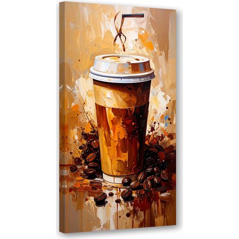 Wandbild Becher Kaffee Getränke 40x80 cm (1/5)