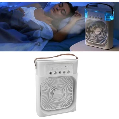 Ventilateur rafraîchissant, ventilateur brumisateur, ventilateur de bureau, petit ventilateur de bureau pour chambre étudiante, flux d'air silencieux et puissant (1/5)