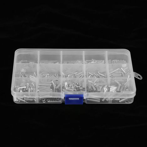 Kit de 700 embouts en cuivre nus 10-22 AWG, 14 tailles, pour câbles électriques (1/5)