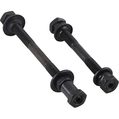 Paar robuste Stahl-Vorder- und Hinterachsen mit Kugellagernaben für Mountainbikes (1/5)