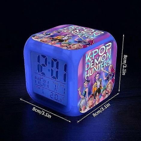 Réveil numérique coloré pour chambres d'enfants, design style anime, le cadeau idéal pour les étudiants et les fans de K-pop S3 (1/5)