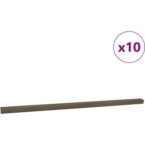 Nez de marche 10 pcs Marron 67 x 3.5 x 3 cm Aluminium (1/5)