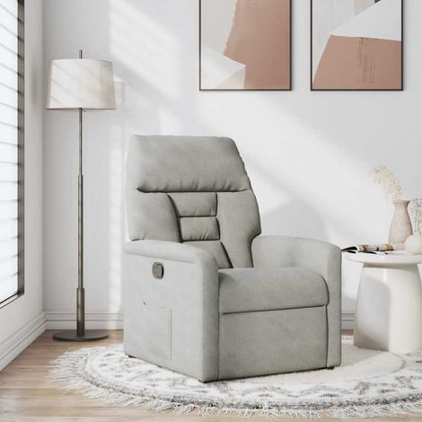 Maison Exclusive - Relaxsessel Hellgrau Mikrofasergewebe (1/5)