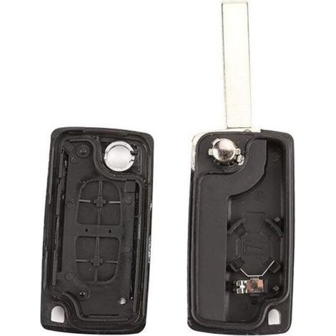 Coque De Clé Pliable - 2 Boutons - Compatible Ce0536 - Pour Peugeot Et Citroën - 1 Pièce (1/4)
